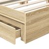 vidaXL Storage Bed with Headboard White 200 x 200 cm Engineered Wood