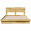 vidaXL Bed Frame with Headboard without Mattress 160x200 cm Solid Wood Oak