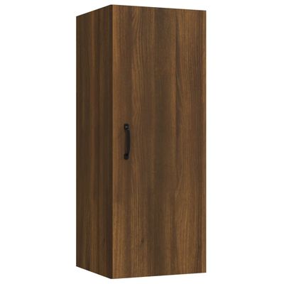 vidaXL Hanging Wall Cabinet Brown Oak 34.5x34x90 cm Engineered Wood