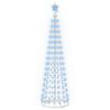 vidaXL LED Cone Christmas Tree 180 cm 250 LEDs Blue Steel White