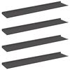 vidaXL Floating Shelf 4 pcs Black 100 x 18 x 2.5 cm Steel