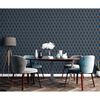 DUTCH WALLCOVERINGS Wallpaper Geometric Blue and Gold