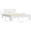 vidaXL Bed Frame without Mattress White 140x200cm Solid Wood Pine
