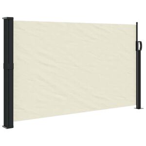 vidaXL Retractable Side Awning Cream 120x600 cm