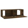 vidaXL Wall-mounted TV Cabinet Set Smoked Oak Engineered Wood