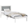 vidaXL Bed Frame with Headboard Light Grey 80 x 200 cm Solid Pine Wood