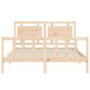 vidaXL Bed Frame without Mattress King Size Solid Wood Pine