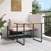 vidaXL Garden Dining Set 2 pcs Taupe Steel