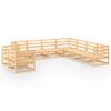 vidaXL 9 Piece Garden Lounge Set Solid Wood Pine