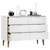 vidaXL Drawer Cabinet MOLDE White 113x40x80 cm Solid Wood Pine