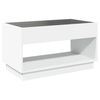 vidaXL Coffee Table with Infinity LED White 90x50x50 cm