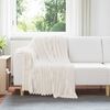 vidaXL Throw Blanket Cream 150 x 130 cm Fleece