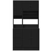 vidaXL Kitchen Cabinet Black 95x50x180 cm Engineered Wood