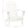 vidaXL Garden Adirondack Chair with Ottoman&Table Solid Fir Wood White