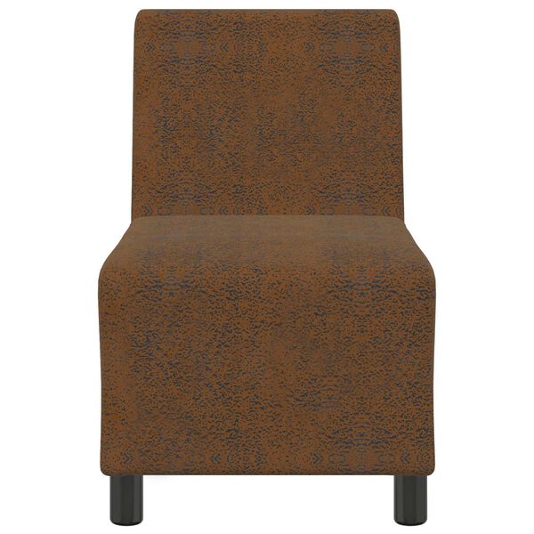 vidaXL Modular Sofa Unit Armless Brown 55 x 74 x 82 cm