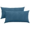 vidaXL Sofa Pillows 2 pcs Blue 80 x 40 cm Corduroy Fabric