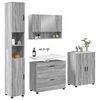 vidaXL Bathroom Furniture Set with Drawer with Shelf 4 pcs Grey Sonoma