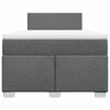 vidaXL Box Spring Bed with Mattress Dark Grey 120x200 cm Fabric
