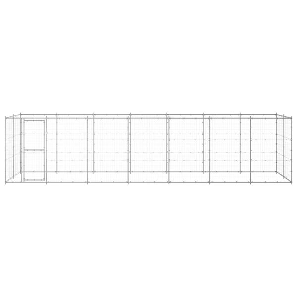 vidaXL Outdoor Dog Kennel Galvanised Steel 16.94 m&sup2;