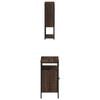 vidaXL 2 Piece Bathroom Furniture Set Brown Oak Engineered Wood