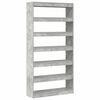 vidaXL Book Cabinet Concrete Grey 100 x 30 x 198 cm Engineered Wood