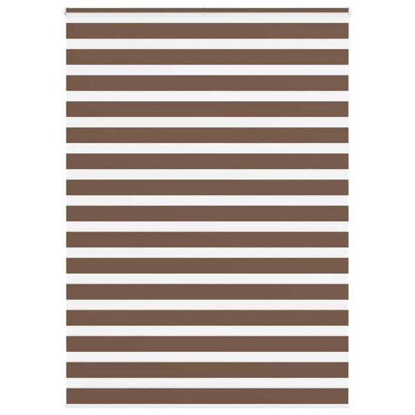 vidaXL Zebra Blind Brown 155x230 cm Fabric Width 150.9 cm Polyester