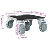 vidaXL Furniture Rollers 4 pcs with Lifter 17.5x16x7.5 cm Steel 1600 kg