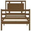 vidaXL Bed Frame without Mattress Honey Brown Single Solid Wood