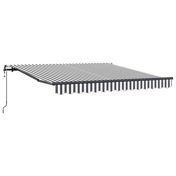vidaXL Automatic Retractable Awning Anthracite and White 300x250 cm