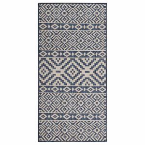 vidaXL Outdoor Flatweave Rug 80x150 cm Blue Stripes