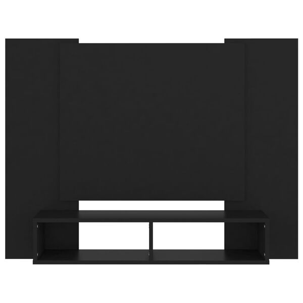vidaXL Wall TV Cabinet Black 120x23.5x90 cm Engineered Wood