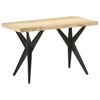 vidaXL Dining Table | Natural mango wood | Solid mango wood, powder-coated steel