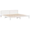 vidaXL Bed Frame without Mattress White 200x200 cm Solid Wood Pine