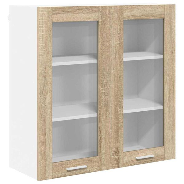vidaXL Hanging Cabinet Sonoma Oak 80 x 31 x 80 cm Engineered Wood