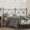vidaXL Metal Replace Headboard Black 137cm