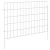 vidaXL Garden Fence with Stakes 12 pcs 75 x 50 cm Galvanised Steel