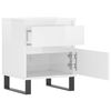 vidaXL Bedside Cabinets 2 pcs High Gloss White 40x35x50 cm Engineered Wood