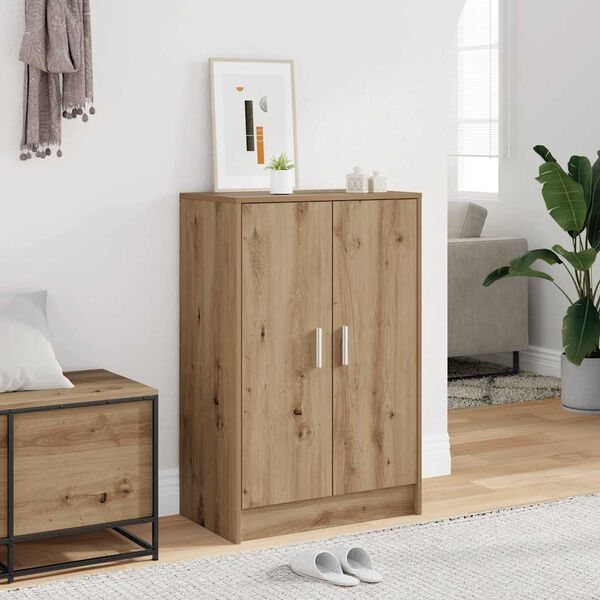 vidaXL Shoe Cabinet Artisan Oak 60x35x92 cm Engineered Wood