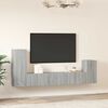 vidaXL 4 Piece TV Cabinet Set Grey Sonoma Engineered Wood