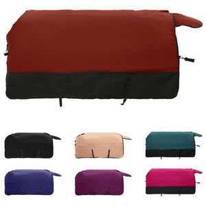 vidaXL Horse Blanket Bordeaux and Black 95 cm Polyester