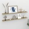 vidaXL Wall Shelves 2 pcs White and Sonoma Oak 100x9x3 cm