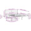 vidaXL Bed Frame without Mattress 150x200 cm King Size Solid Wood Pine