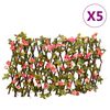 vidaXL Artificial Ivy Trellis Expandable 5 pcs Dark Pink 180x30 cm