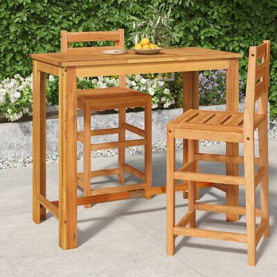 vidaXL Garden Bar Table 120x60x105 cm Solid Wood Acacia
