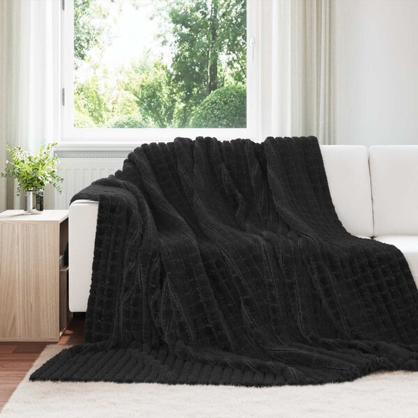vidaXL Throw Blankets 6 pcs Black 240 x 220 cm Fleece