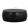 vidaXL Coffee Table Hammered Aluminium 70x30 cm Black