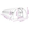 vidaXL Greenhouse with Steel Frame White 30 m&sup2; 10x3x2 m