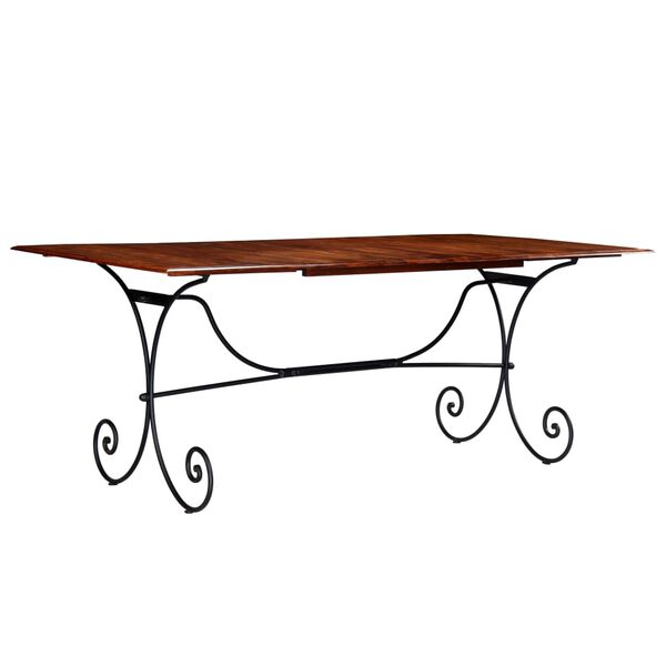 vidaXL Dining Table Solid Wood with Honey Finish 200x100x76 cm