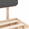 vidaXL Bed Frame with Upholstered Headboard Dark Grey 80 x 200 cm