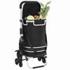 vidaXL Shopping Trolley Folding Black 47 x 39 x 100.5 cm Oxford fabric